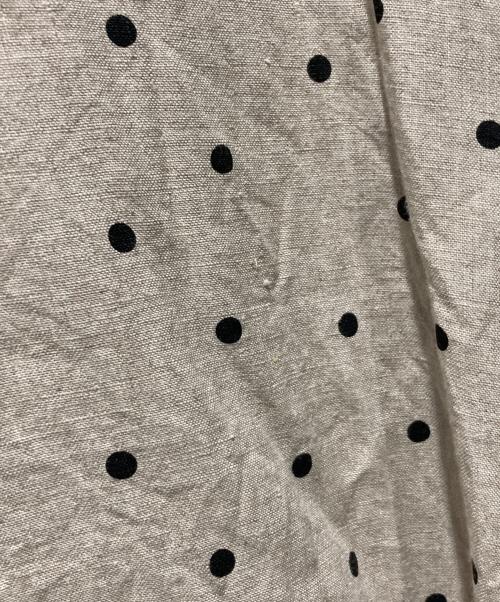 KAGURA（カグラ）KAGURA (カグラ) ドット柄リネンワンピース ブラウン サイズ:ＦＲＥＥの古着・服飾アイテム