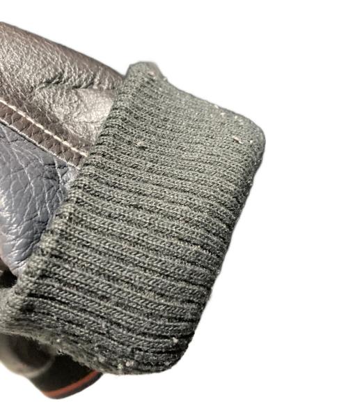 NFL（エヌエフエル）NFL (エヌエフエル) Chicago Bears オールレザースタジャン バーシティジャケット オレンジ×ブラック サイズ:Freeの古着・服飾アイテム