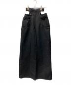 melt the ladyメルトザレディ）の古着「ウエストオープンデニムパンツ」｜ブラック