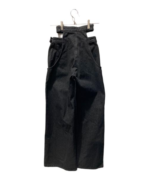 melt the lady（メルトザレディ）MELT THE LADY (メルトザレディ) ウエストオープンデニムパンツ ブラック サイズ:Ｓの古着・服飾アイテム