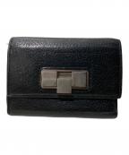 BOTTEGA VENETAボッテガベネタ）の古着「ゴートスキン三つ折り財布」｜ブラック