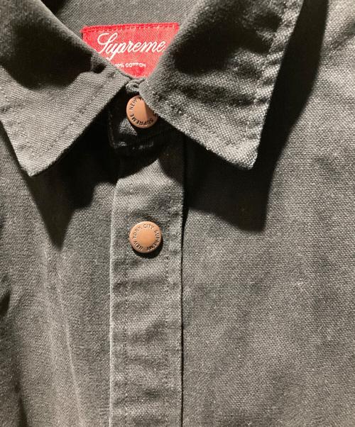 SUPREME（シュプリーム）Supreme (シュプリーム) Logo Taping Work Shirt ブラック サイズ:Lの古着・服飾アイテム