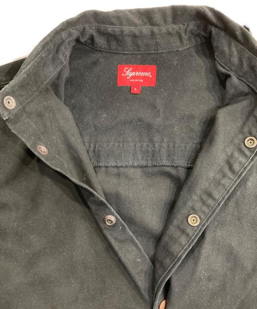 SUPREME（シュプリーム）Supreme (シュプリーム) Logo Taping Work Shirt ブラック サイズ:Lの古着・服飾アイテム