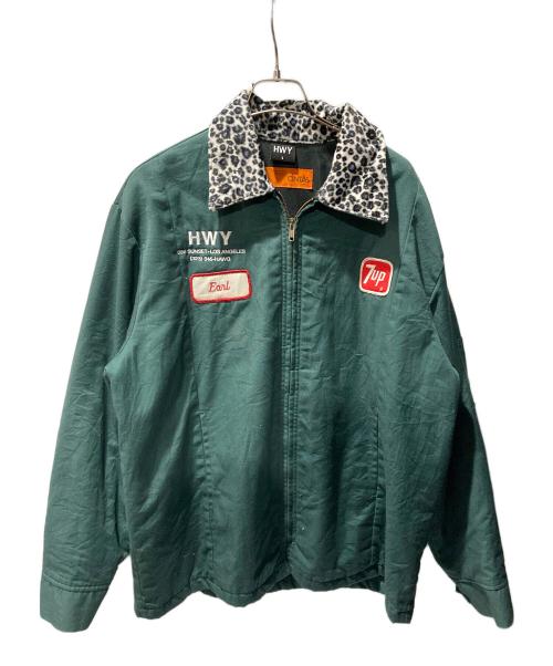 HWY（ハイウェイ）HWY (エイチダブリューワイ) US SANGENJAYA Leopard jacket グリーン サイズ:Ｌの古着・服飾アイテム