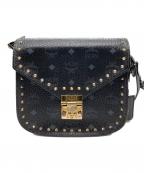 MCMエムシーエム）の古着「スタッズショルダーバッグ」｜ブラック