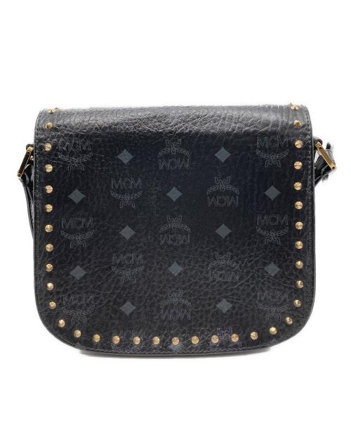 MCM（エムシーエム）MCM (エムシーエム) スタッズショルダーバッグ ブラックの古着・服飾アイテム