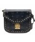 MCM（エムシーエム）の古着「スタッズショルダーバッグ」｜ブラック