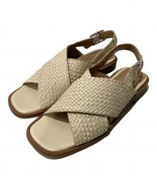 GALERIE VIE（ギャルリーヴィー）の古着「メッシュクロス サンダル」｜アイボリー