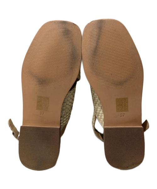 GALERIE VIE（ギャルリーヴィー）GALERIE VIE (ギャルリーヴィー) メッシュクロス サンダル アイボリー サイズ:37の古着・服飾アイテム