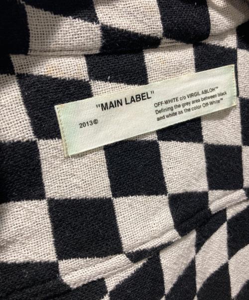 OFFWHITE（オフホワイト）OFFWHITE (オフホワイト) ボックスチェックシャツ ホワイト×ブラック サイズ:Sの古着・服飾アイテム