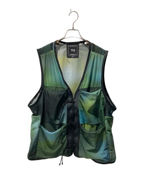 Y-3（ワイスリー）Y-3 (ワイスリー) M AOP MESH VEST グリーン サイズ:Ｌの古着・服飾アイテム