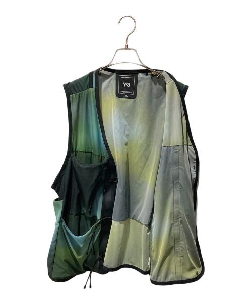 Y-3（ワイスリー）Y-3 (ワイスリー) M AOP MESH VEST グリーン サイズ:Ｌの古着・服飾アイテム