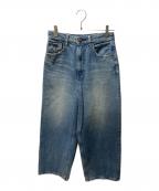 RECAROレカロ）の古着「ワイドデニムパンツ」｜インディゴ