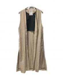 Lissete（リゼッタ）の古着「ヘビーリネンベスト」｜ベージュ