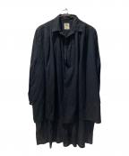 L'appartementアパルトモン）の古着「AISH over size gather shirt」｜ブラック