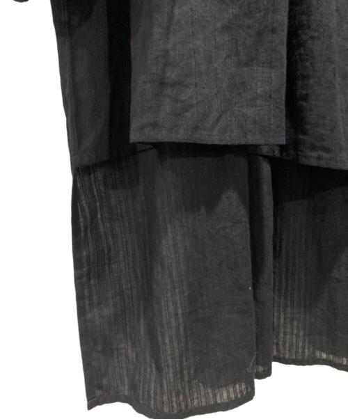 L'appartement（アパルトモン）L'appartement (アパルトモン) AISH over size gather shirt ブラック サイズ:FREEの古着・服飾アイテム