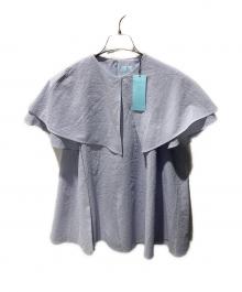 KUMIKYOKU（クミキョク）の古着「シアサッカーストレッチブラウス」｜スカイブルー