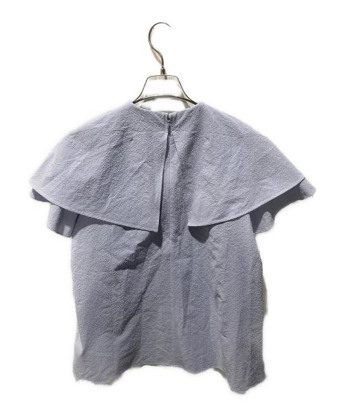 KUMIKYOKU（クミキョク）KUMIKYOKU (クミキョク) シアサッカーストレッチブラウス スカイブルー サイズ:2 未使用品の古着・服飾アイテム