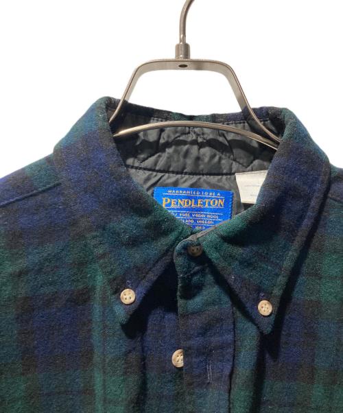 PENDLETON（ペンドルトン）PENDLETON (ペンドルトン) USA製ウールチェックシャツ グリーン サイズ:Mの古着・服飾アイテム