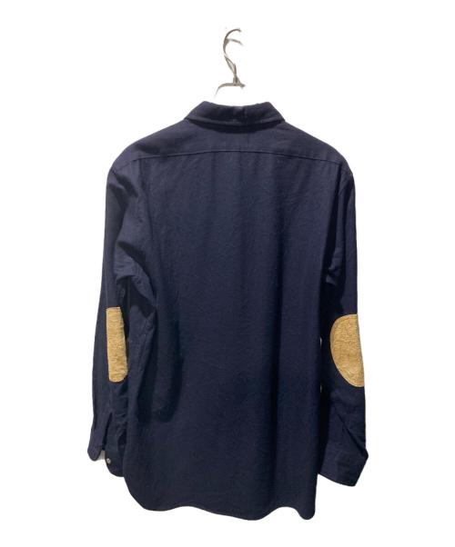 PENDLETON（ペンドルトン）PENDLETON (ペンドルトン) 70’S-80'Sエルボーパッチウールシャツ ネイビー サイズ:Lの古着・服飾アイテム