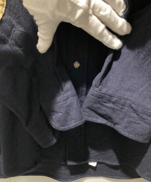 PENDLETON（ペンドルトン）PENDLETON (ペンドルトン) 70’S-80'Sエルボーパッチウールシャツ ネイビー サイズ:Lの古着・服飾アイテム
