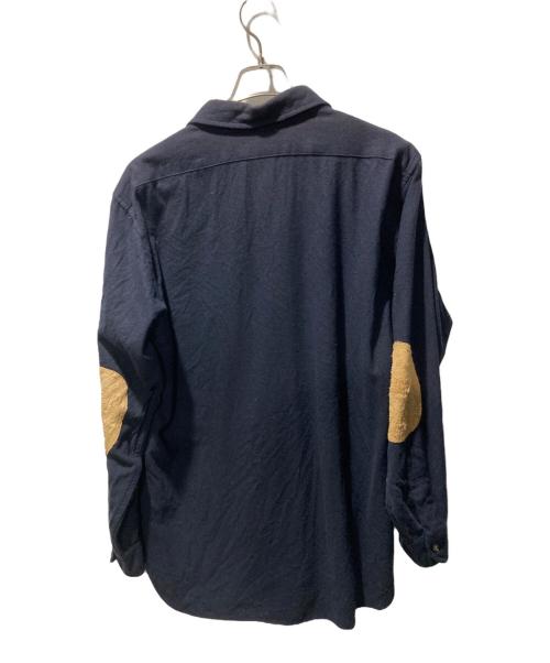 PENDLETON（ペンドルトン）PENDLETON (ペンドルトン) 70’S-80'Sエルボーパッチシャツ ネイビー サイズ:Lの古着・服飾アイテム