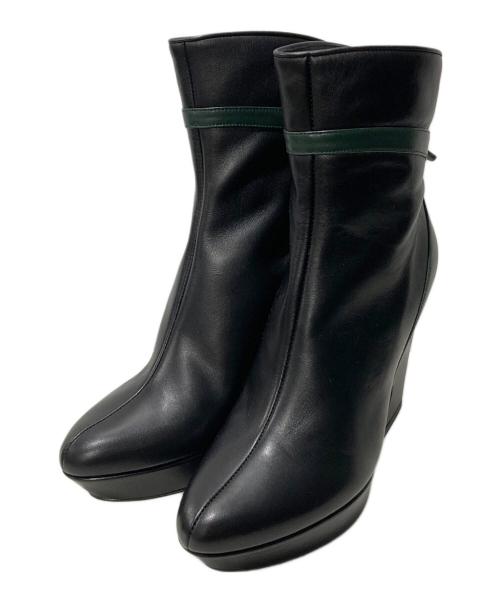 ADEAM（アディアム）ADEAM (アディアム) バックジップブーツ グリーン サイズ:38の古着・服飾アイテム