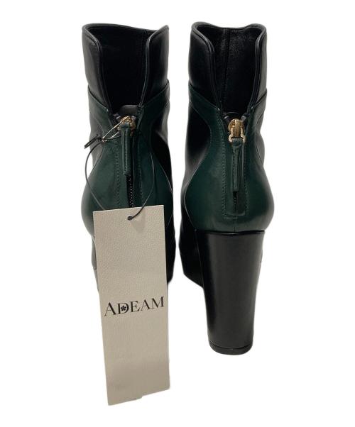 ADEAM（アディアム）ADEAM (アディアム) バックジップブーツ グリーン サイズ:38の古着・服飾アイテム
