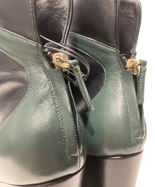 ADEAM（アディアム）ADEAM (アディアム) バックジップブーツ グリーン サイズ:38の古着・服飾アイテム