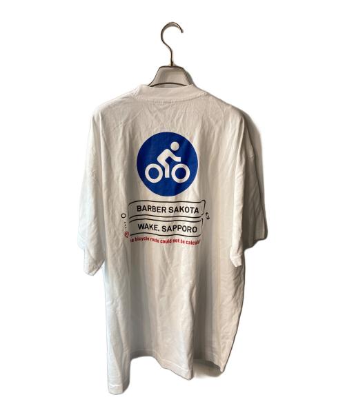 barber sakota（バーバー サコタ）BARBER SAKOTA (バーバー サコタ) WAKE SAPPORO (ウェイクサッポロ) BICYCLE TEE ホワイト サイズ:XLの古着・服飾アイテム