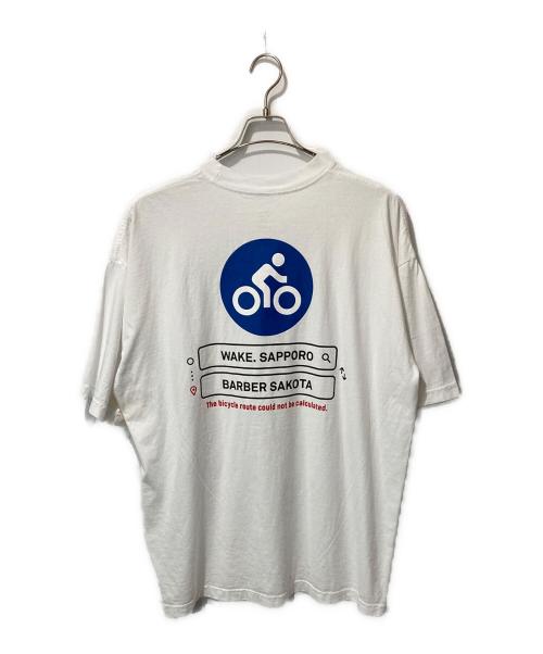 WAKE SAPPORO（ウェイクサッポロ）WAKE SAPPORO (ウェイクサッポロ) BARBAR SAKOTA (バーバー サコタ) BICYCLE TEE ホワイト サイズ:XLの古着・服飾アイテム