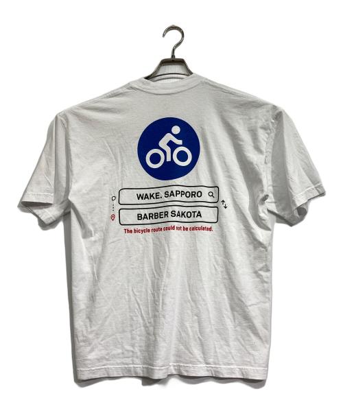 WAKE SAPPORO（ウェイクサッポロ）WAKE SAPPORO (ウェイクサッポロ) BARBAR SAKOTA (バーバー サコタ) BICYCLE TEE ホワイト サイズ:Lの古着・服飾アイテム