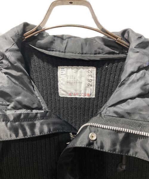 sacai（サカイ）sacai (サカイ) 21AW ドッキングウールニットフーディ ブラック サイズ:1の古着・服飾アイテム