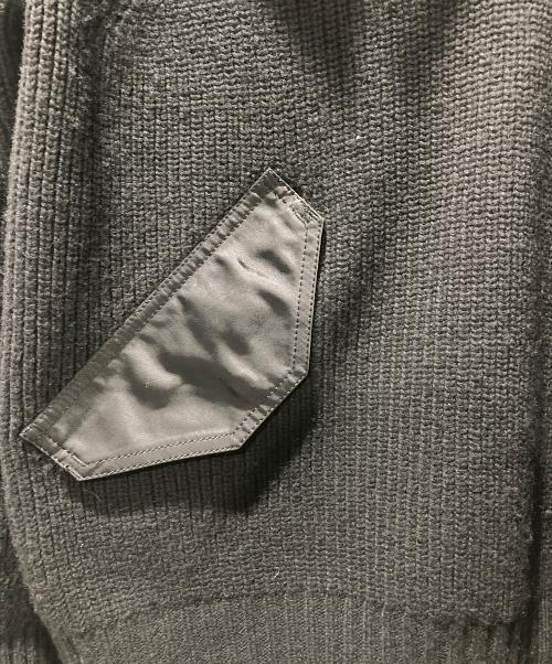 sacai（サカイ）sacai (サカイ) 21AW ドッキングウールニットフーディ ブラック サイズ:1の古着・服飾アイテム