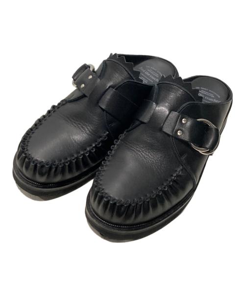 foot the coacher（フットザコーチャー）foot the coacher (フットザコーチャー) CUT-OFF RING MOCCASIN ブラック サイズ:SIZE 9の古着・服飾アイテム