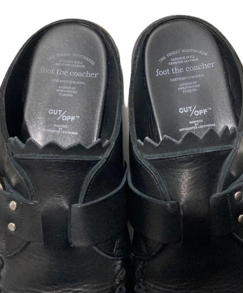 foot the coacher（フットザコーチャー）foot the coacher (フットザコーチャー) CUT-OFF RING MOCCASIN ブラック サイズ:SIZE 9の古着・服飾アイテム