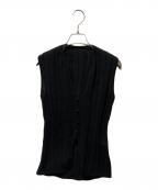 Mame Kurogouchiマメクロゴウチ）の古着「Drop Jacquard Knitted Vest/ドロップジャガードニットベスト」｜ブラック