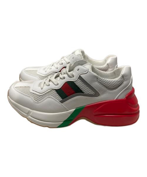 GUCCI（グッチ）GUCCI (グッチ) ライトン メッシュ×レザー スニーカー ホワイト サイズ:7の古着・服飾アイテム