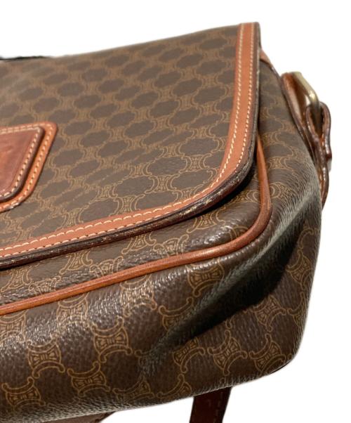 CELINE（セリーヌ）CELINE (セリーヌ) マカダム柄ショルダーバッグ ブラウンの古着・服飾アイテム