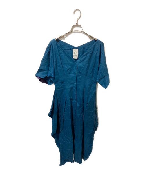 Sybilla（シビラ）Sybilla (シビラ) 半袖リネンワンピース グリーン サイズ:2の古着・服飾アイテム