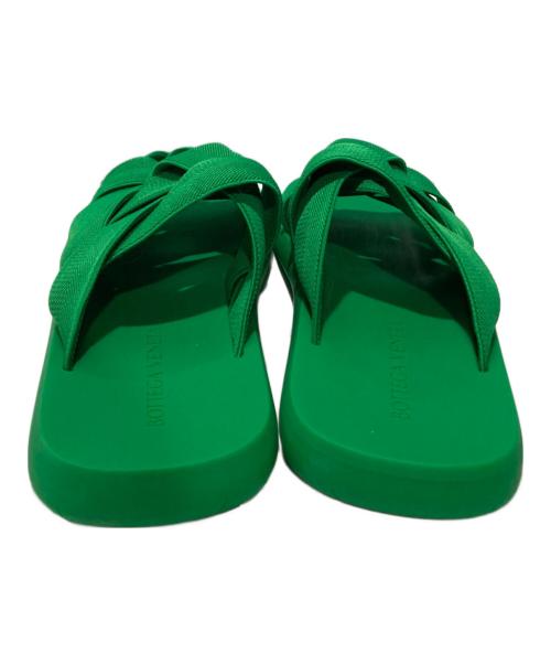 BOTTEGA VENETA（ボッテガベネタ）BOTTEGA VENETA (ボッテガベネタ) PLAT SANDAL  INTRECCIATO STARFISH GRASS/グリーン サイズ:41の古着・服飾アイテム