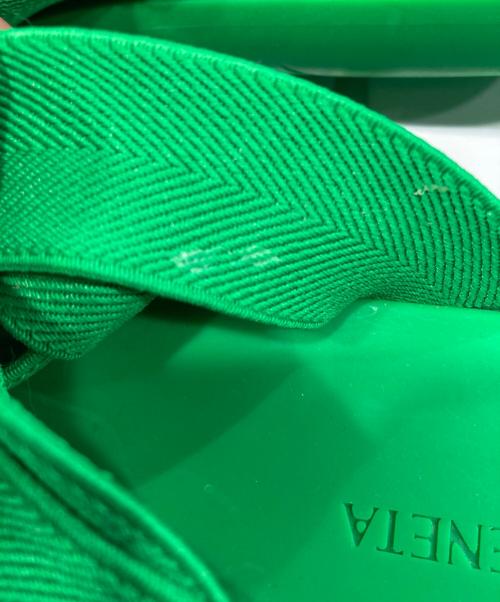 BOTTEGA VENETA（ボッテガベネタ）BOTTEGA VENETA (ボッテガベネタ) PLAT SANDAL  INTRECCIATO STARFISH GRASS/グリーン サイズ:41の古着・服飾アイテム