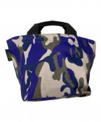 Herve Chapelierエルベシャプリエ）の古着「ナイロン舟型トートM」｜カモフラージュ グリブルー