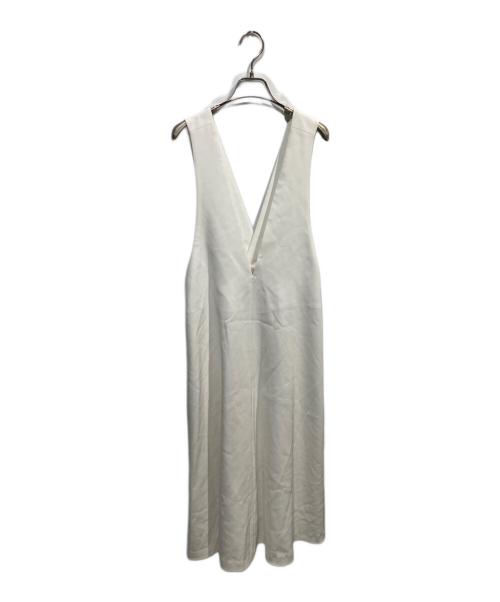 LE PHIL（ル フィル）LE PHIL (ル フィル) 2WAY ツイルジャンパースカート ホワイト サイズ:1の古着・服飾アイテム