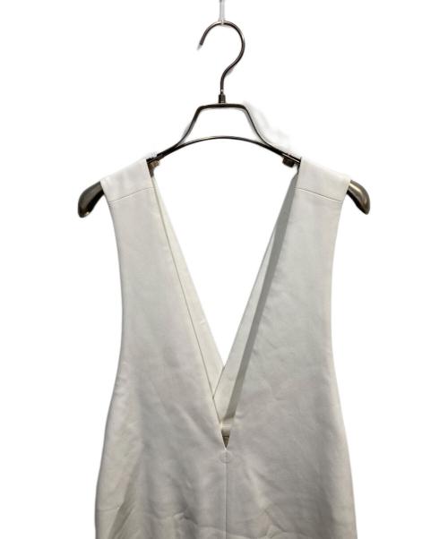 LE PHIL（ル フィル）LE PHIL (ル フィル) 2WAY ツイルジャンパースカート ホワイト サイズ:1の古着・服飾アイテム