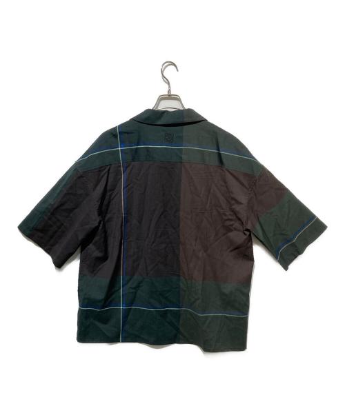 LOEWE（ロエベ）LOEWE (ロエベ) チェックショートスリーブ グリーン×ブラウン サイズ:38の古着・服飾アイテム