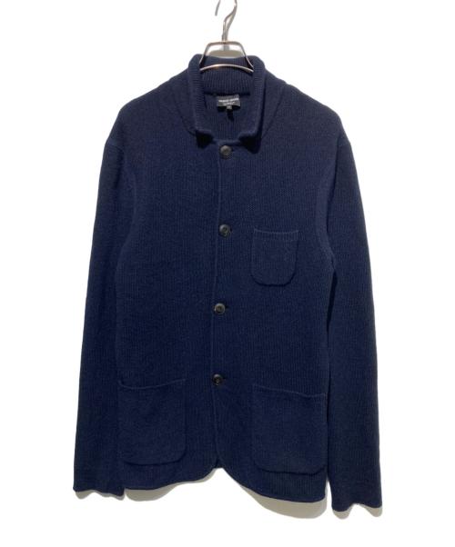 GIORGIO ARMANI（ジョルジョアルマーニ）GIORGIO ARMANI (ジョルジョアルマーニ) カシミヤニットジャケット ネイビー サイズ:50の古着・服飾アイテム