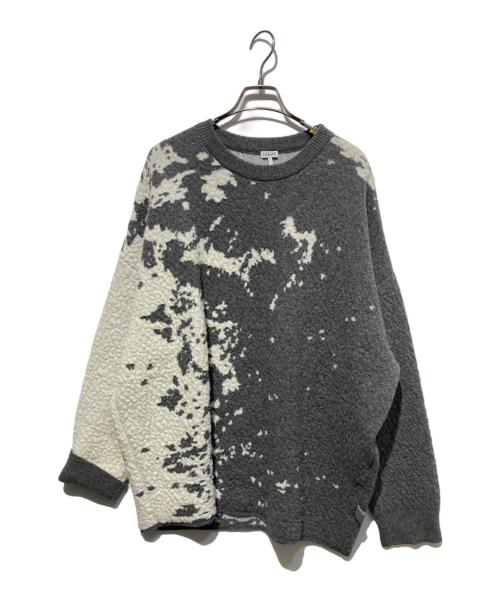 LOEWE（ロエベ）LOEWE (ロエベ) グラフィック ニットセーター グレー サイズ:Sの古着・服飾アイテム
