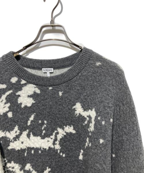 LOEWE（ロエベ）LOEWE (ロエベ) グラフィック ニットセーター グレー サイズ:Sの古着・服飾アイテム