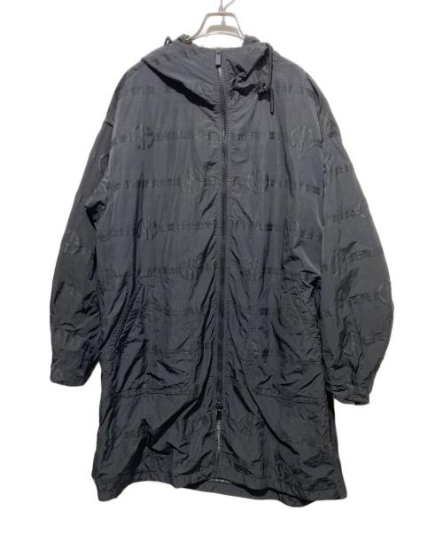 GIORGIO ARMANI（ジョルジョアルマーニ）GIORGIO ARMANI (ジョルジョアルマーニ) ジャガードロゴフーデッドコート ブラック サイズ:Mの古着・服飾アイテム